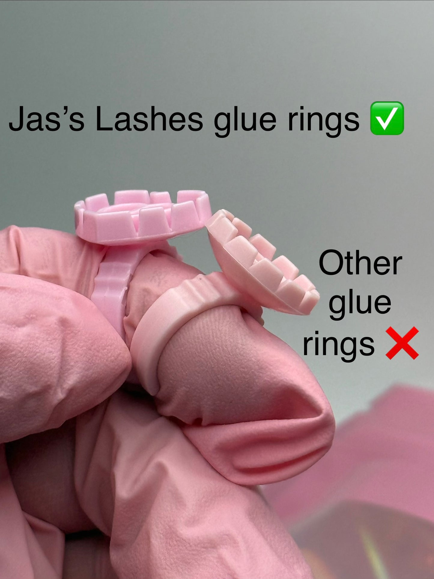 Lash extension adhesive glue rings